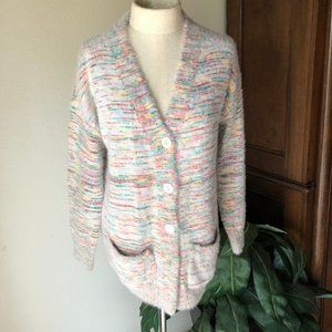 Multi Color Fluffly Cardigan